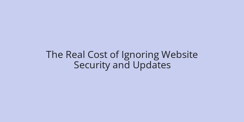 Website Maintenance